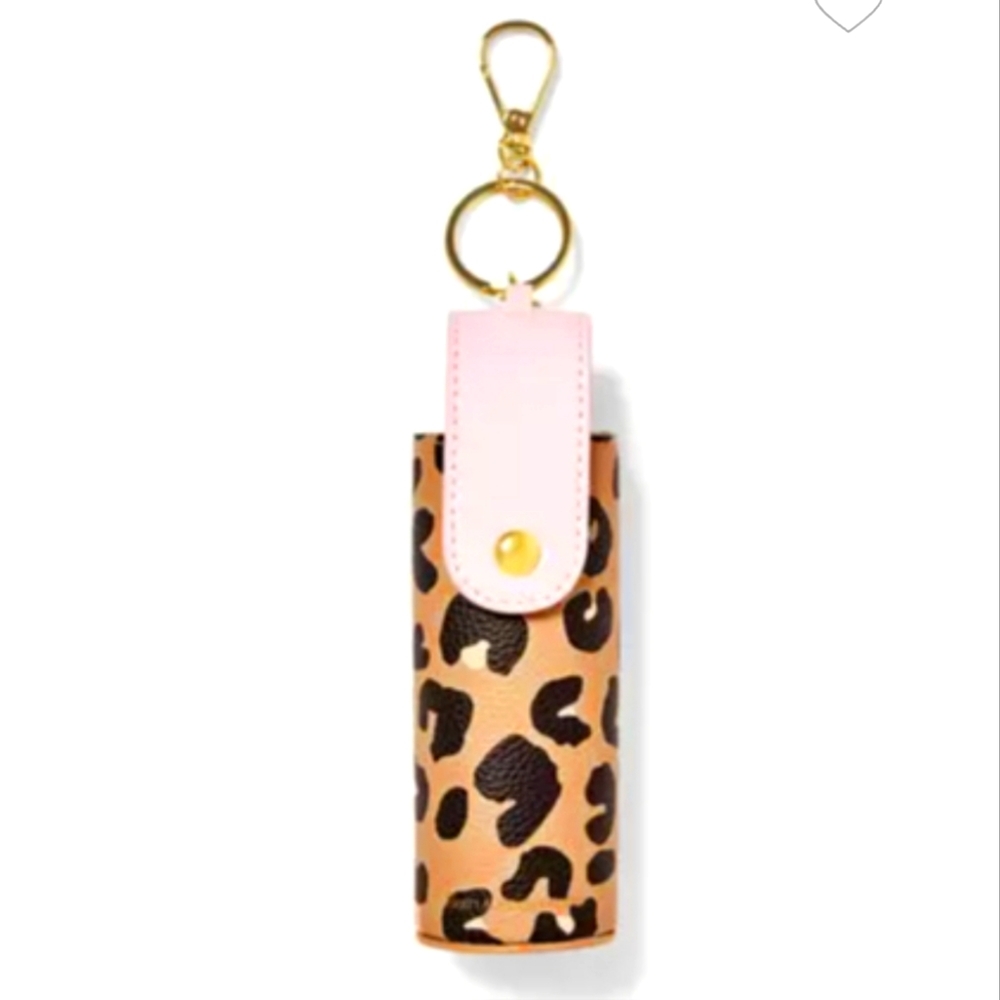 CHEETAH SNAP CASE 3 OZ. HAND SANITIZER SPRAY HOLDER BY BATH & BODY WORKS